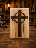 Handcrafted Wooden Celtic Cross Plaque – Custom Engraved Keepsake